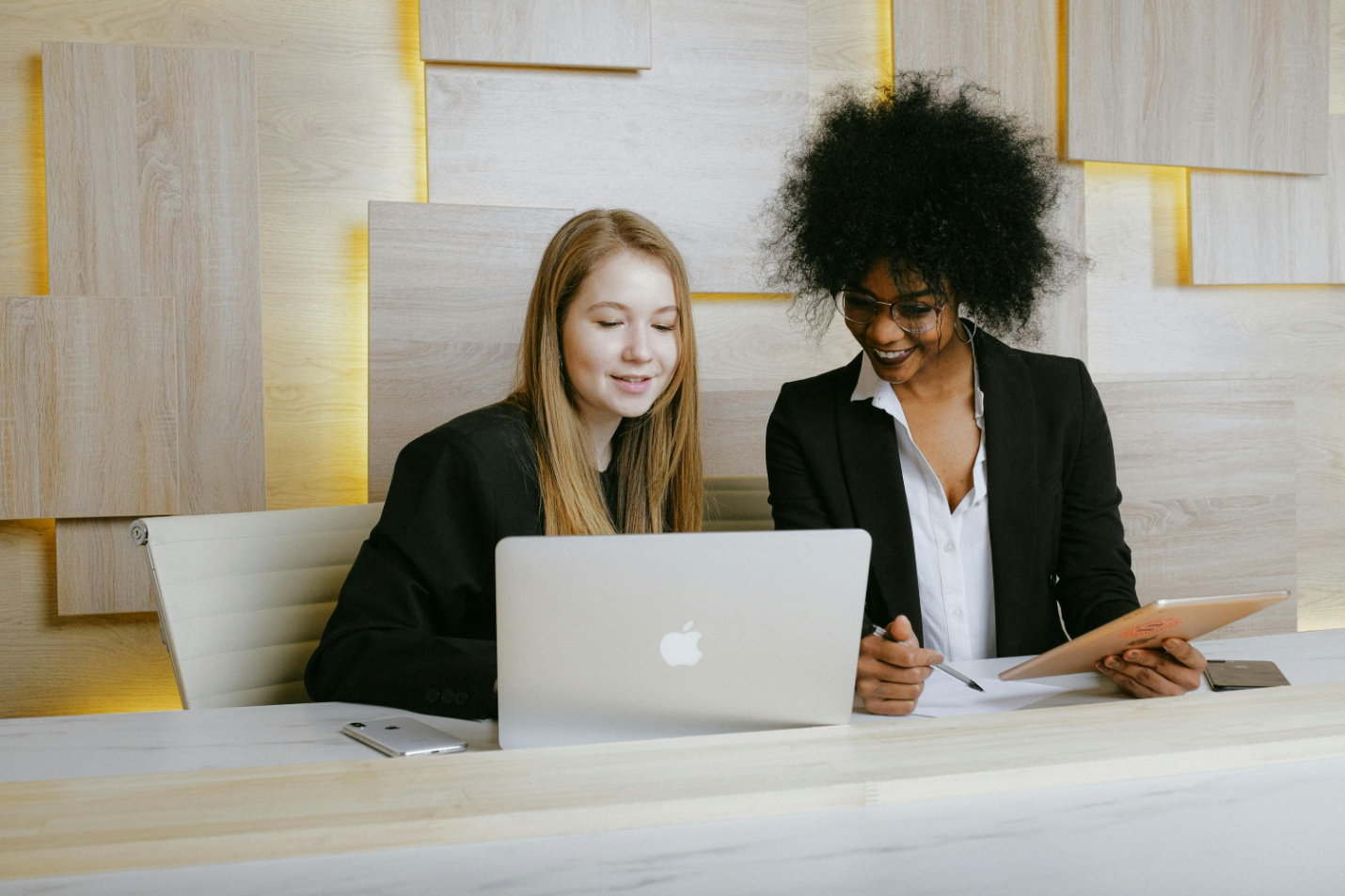 People working in an office
